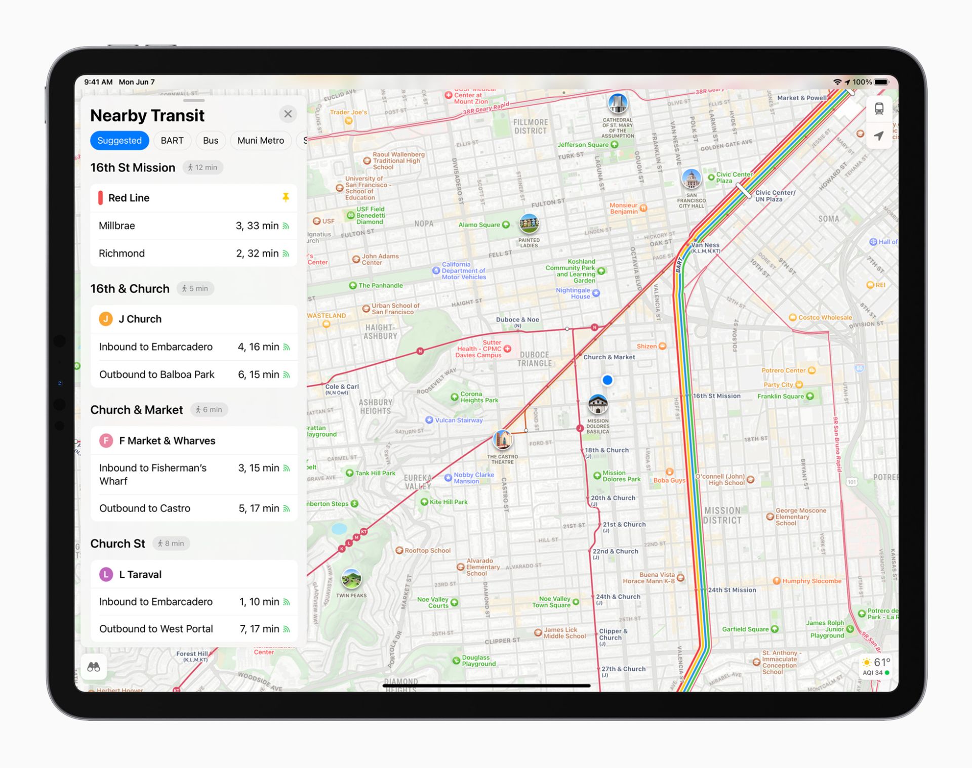 نقشه در iPadOS 15
