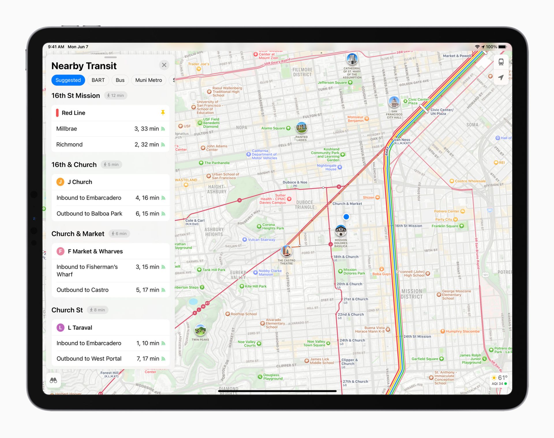 نقشه در iPadOS 15