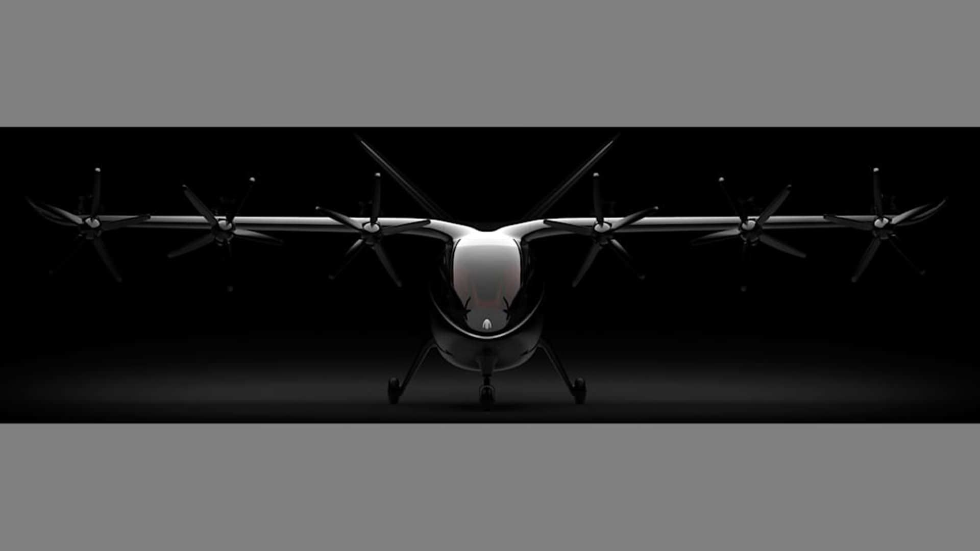 نمای جلو خودروی پرنده / flying car  