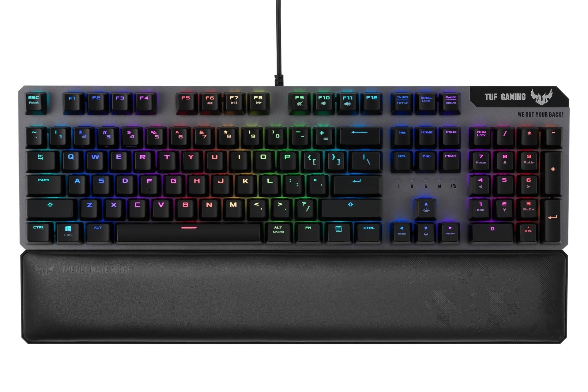 نمای جلو کیبورد ASUS TUF Gaming K7