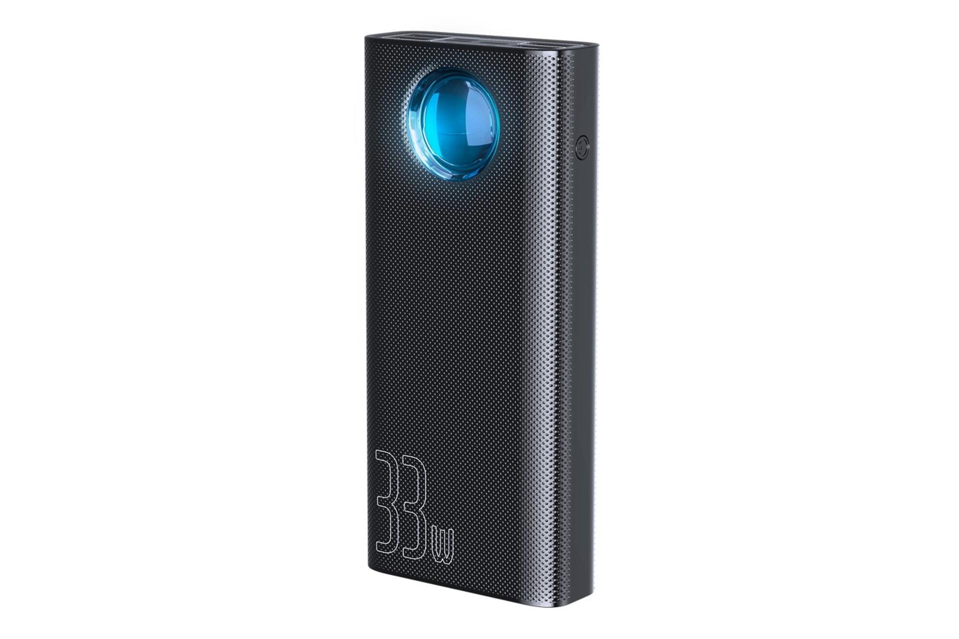 نمای راست پاور بانک باسئوس Baseus Amblight BS-30KP303 30000mAh با ظرفیت 30000 میلی‌آمپر ساعت مشکی