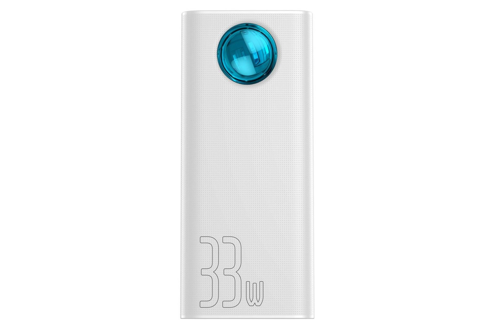پاور بانک باسئوس Baseus Amblight BS-30KP303 30000mAh با ظرفیت 30000 میلی‌آمپر ساعت سفید