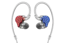 هدفون فیو Fiio FA7 قرمز و آبی