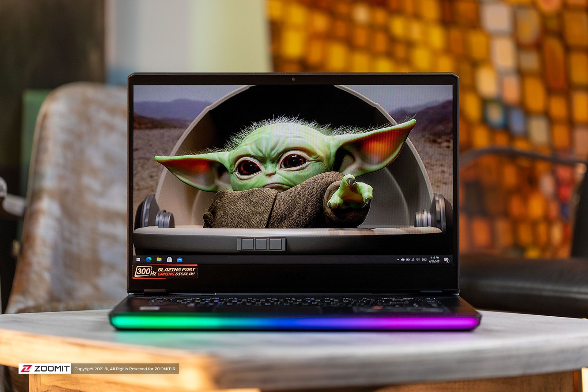 پخش فیلم و نورپردازی لپ تاپ MSI GE66 Raider