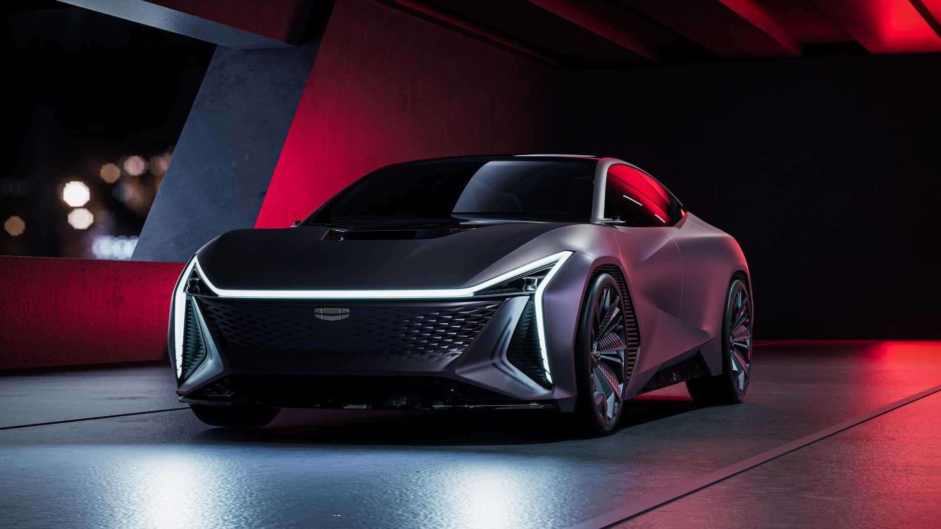نمای سه چهارم خودروی مفهومی جیلی ویژن استاربرست / Geely Vision Starburst Concept