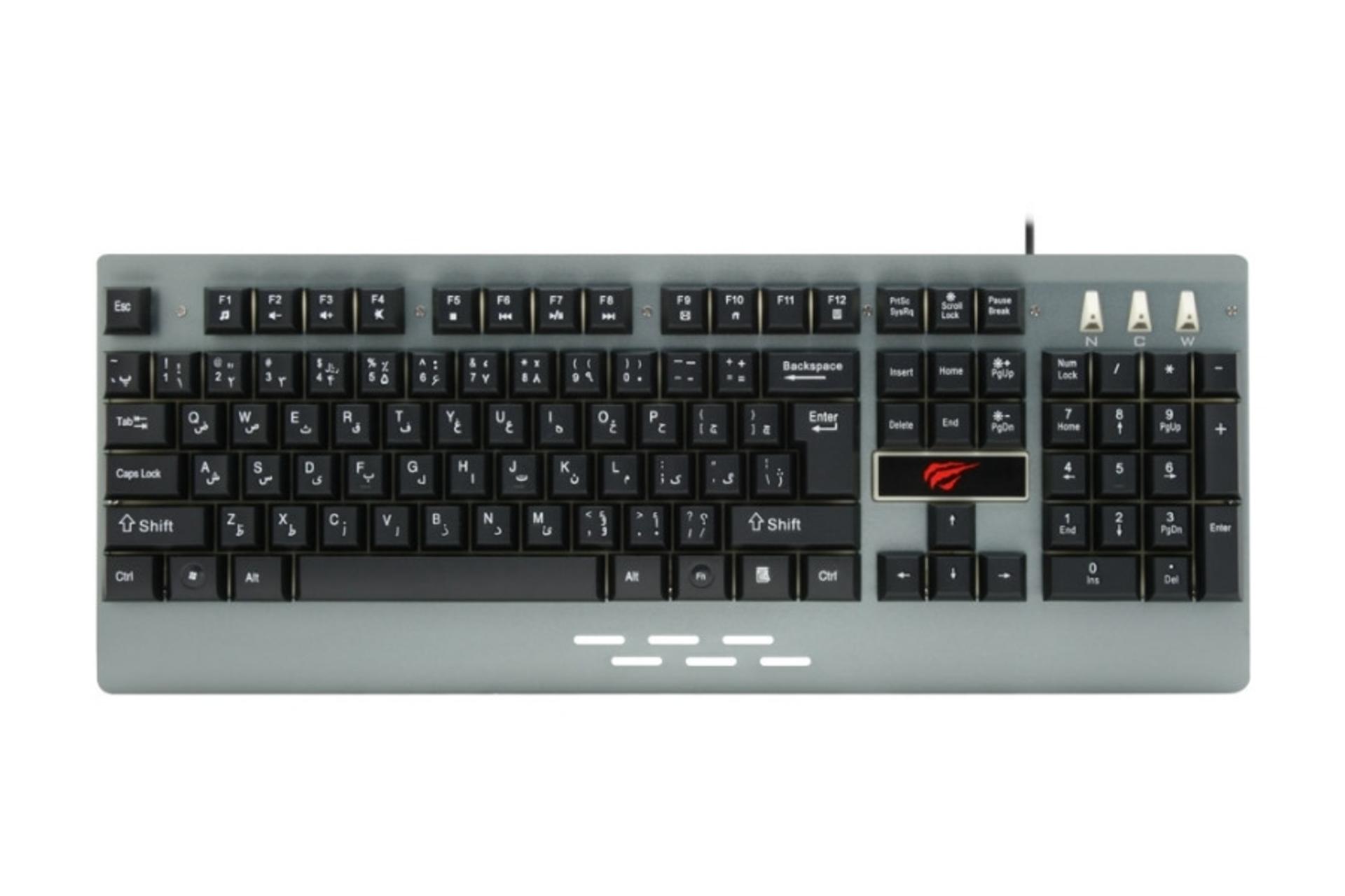 نمای جلو کیبورد گیمینگ Havit HV-KB460L