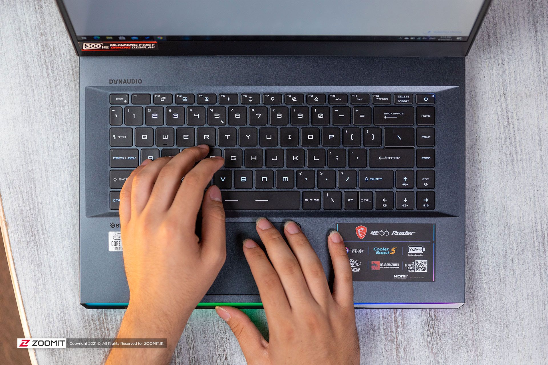 کیبورد لپ تاپ MSI GE66 Raider