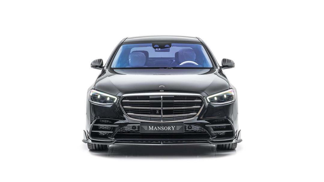 نمای جلو مرسدس بنز کلاس اس 2021 تیونینگ منصوری / Mansory 2021 Mercedes-Benz S-Class