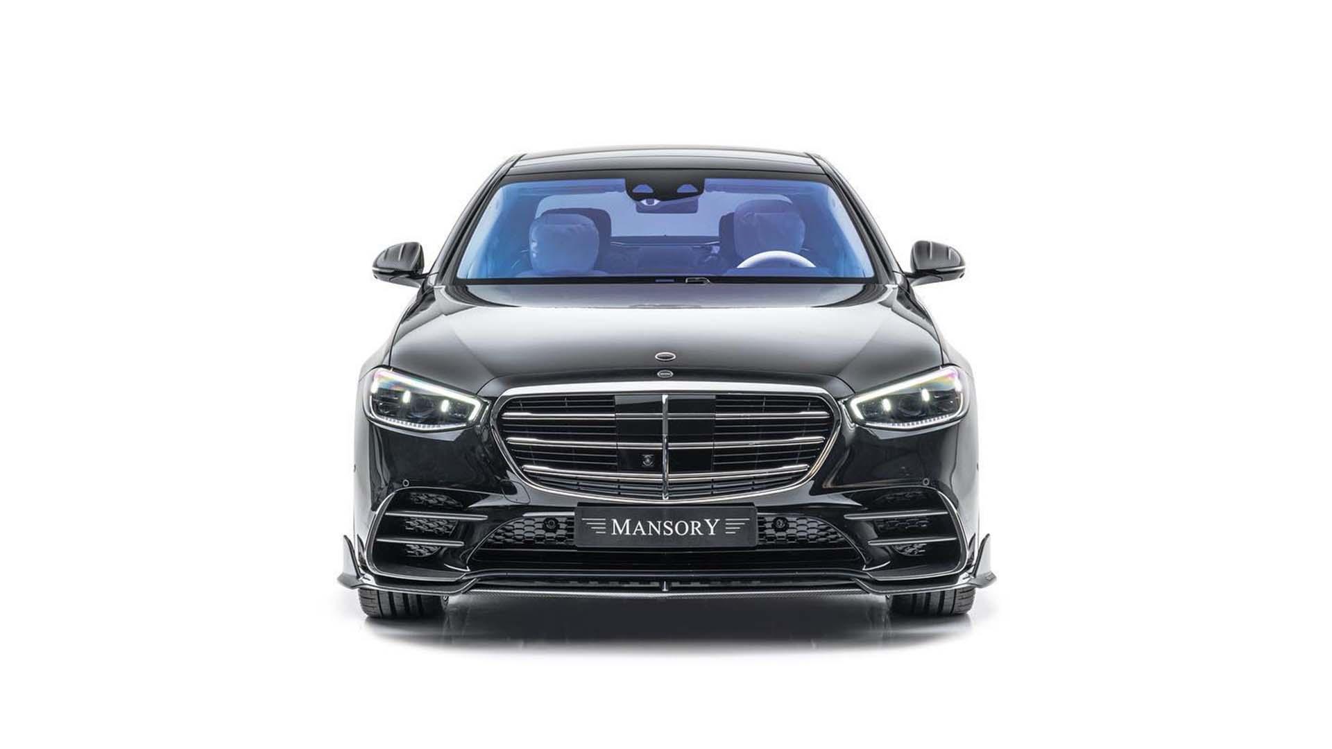 نمای جلو مرسدس بنز کلاس اس 2021 تیونینگ منصوری / Mansory 2021 Mercedes-Benz S-Class
