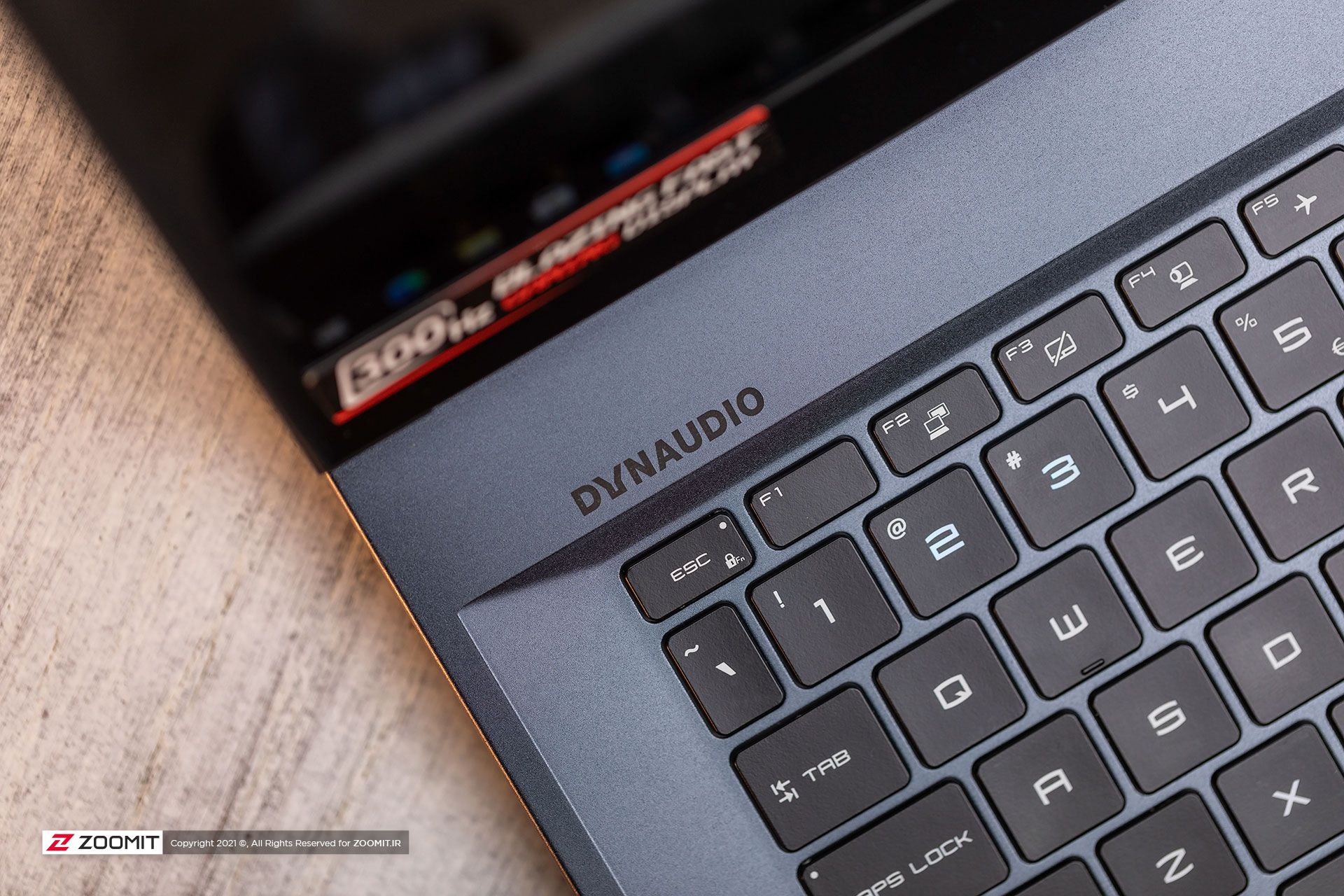 لوگو Dynaudio روی لپ تاپ MSI GE66 Raider