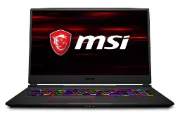 نمای جلو لپ تاپ ام اس آی GE75 Raider 10SFS از نمای جلو
