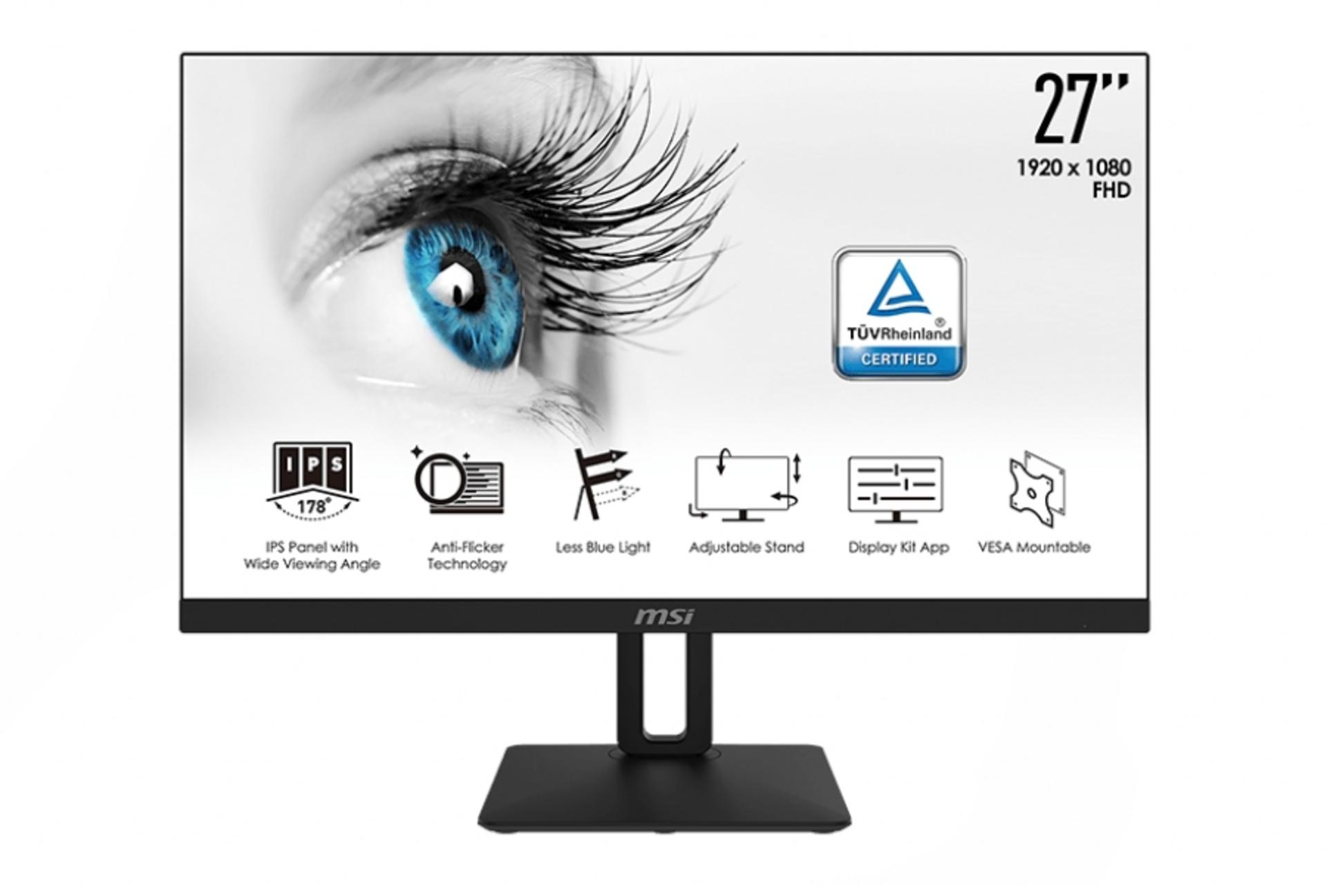 مانیتور ام اس آی 27 اینچ مدل MSI Pro MP271P FHD