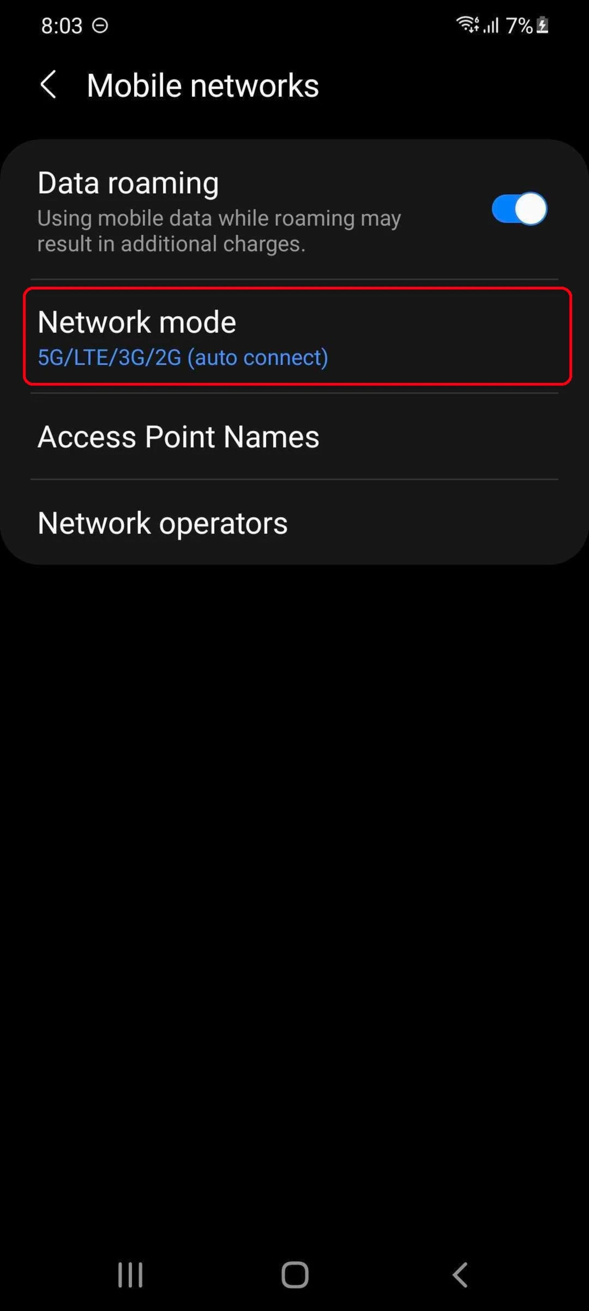 بخش حالت شبکه