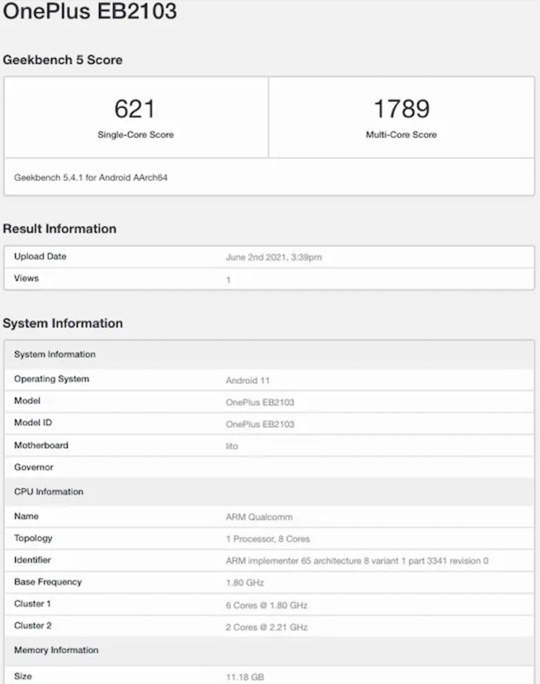 بنچمارک منتسب به وان پلاس نورد CE 5G