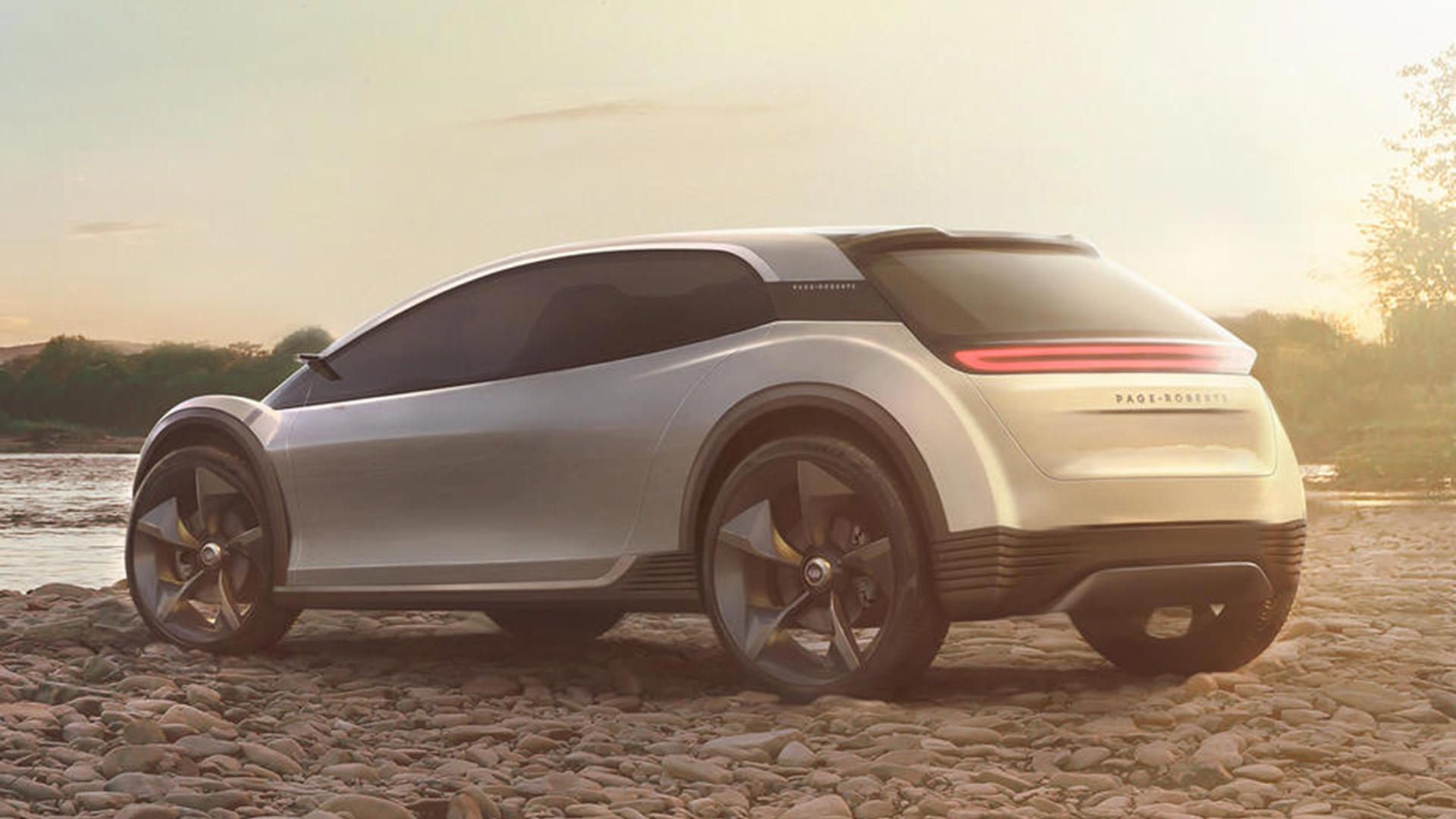 نمای عقب خودروی الکتریکی مفهومی پیج رابرتس / Page-Roberts concept electric car