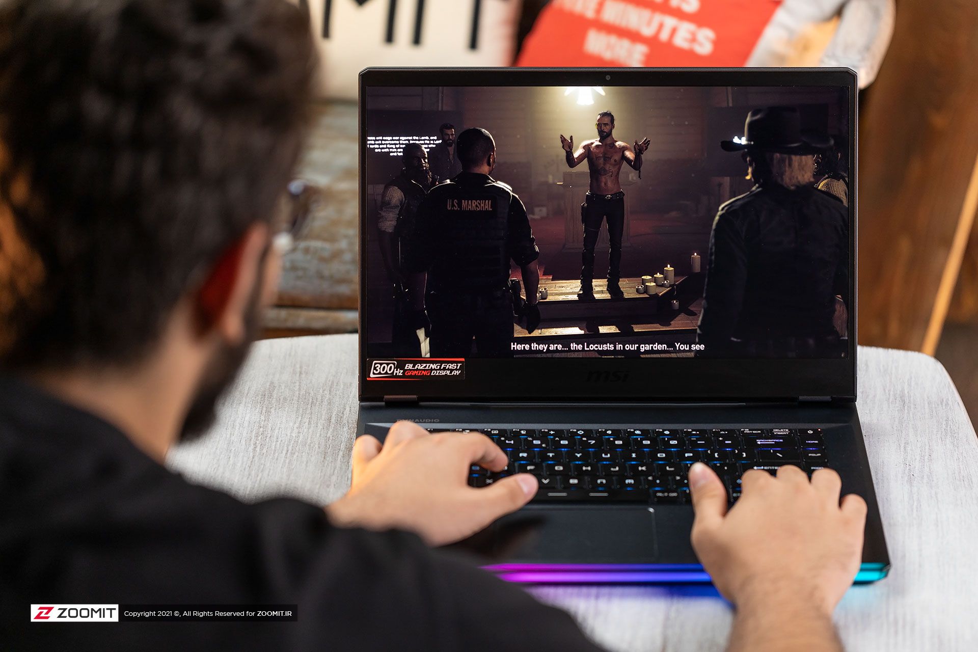 بازی با لپ تاپ MSI GE66 Raider