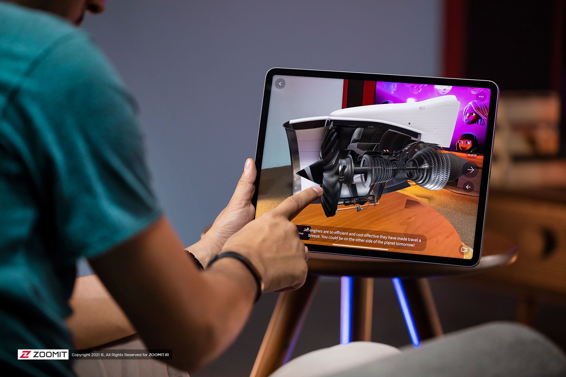 اپلیکیشن JigSpace روی آیپد پرو M1