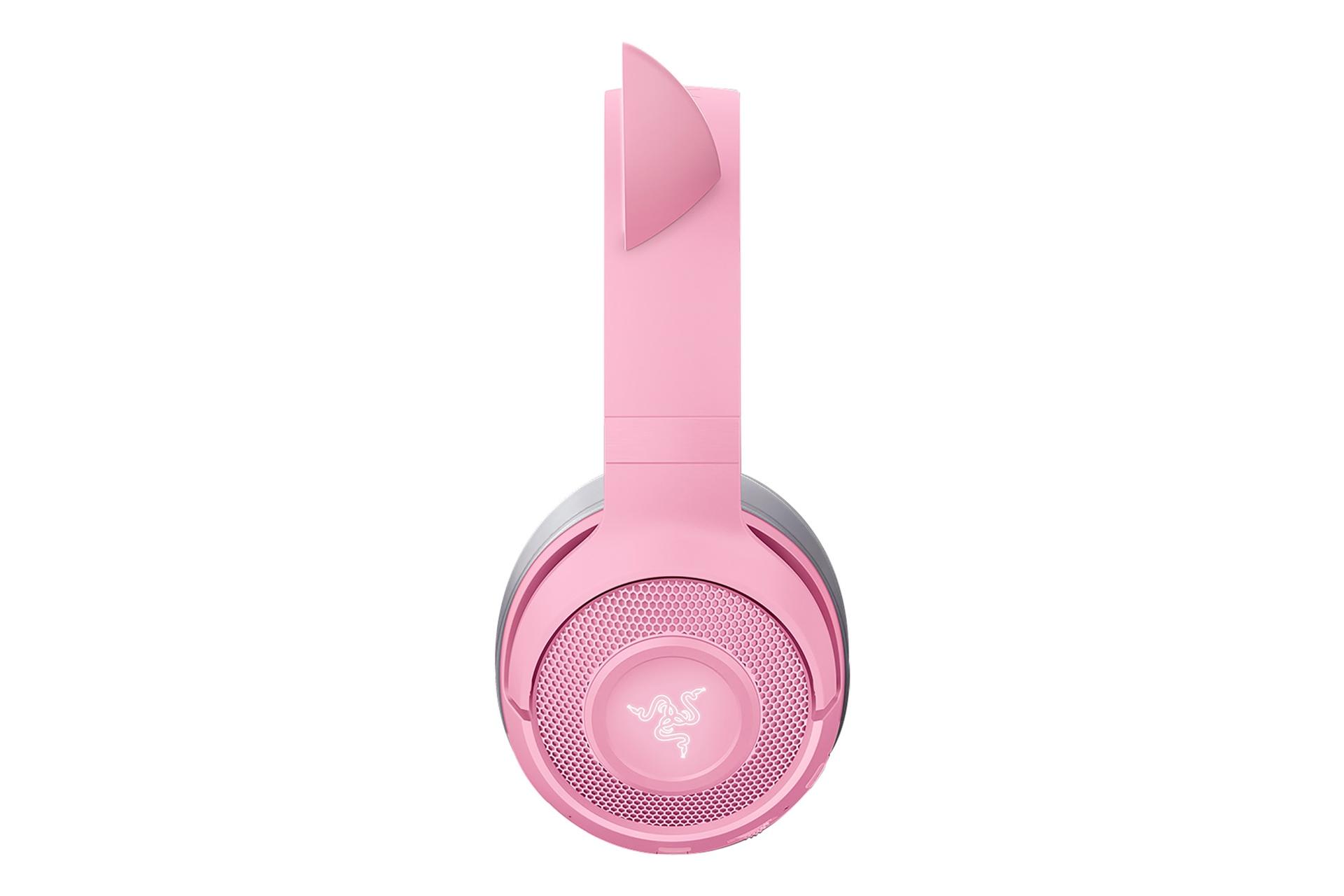 نمای جانبی هدست گیمینگ ریزر کراکن BT نسخه کیتی Razer Kraken BT Kitty Edition