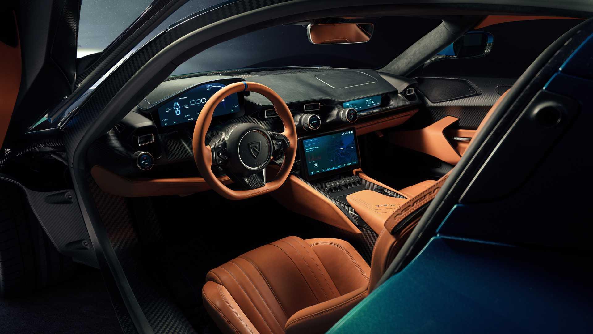 نمای داخلی ابرخودرو برقی ریمک نوارا Rimac Nevera