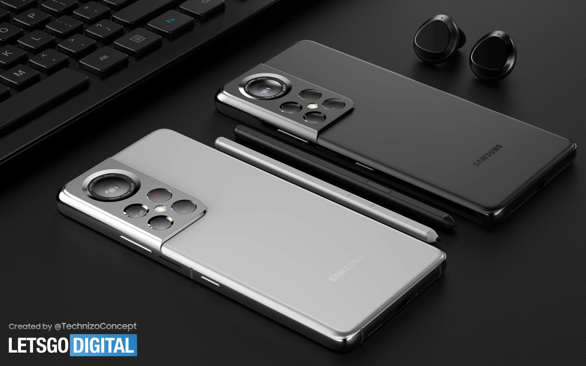 رندر مفهومی از پنل پشت گلکسی اس ۲۲ اولترا