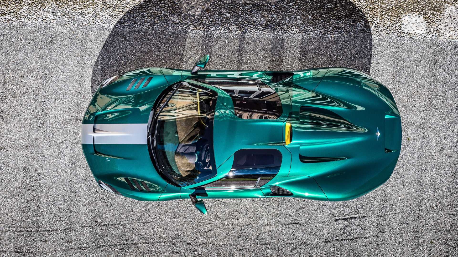 نمای سقف تورینگ سوپرلجرا آرس آر اچ 95 / Touring Superleggera Arese RH95 مبتنی بر فراری 488 پیستا / Ferrari 488 Pista