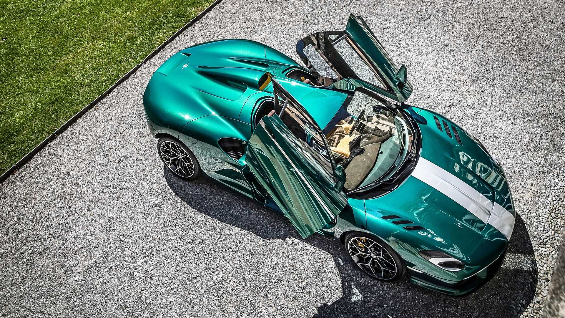 نمای بالا تورینگ سوپرلجرا آرس آر اچ 95 / Touring Superleggera Arese RH95 مبتنی بر فراری 488 پیستا / Ferrari 488 Pista