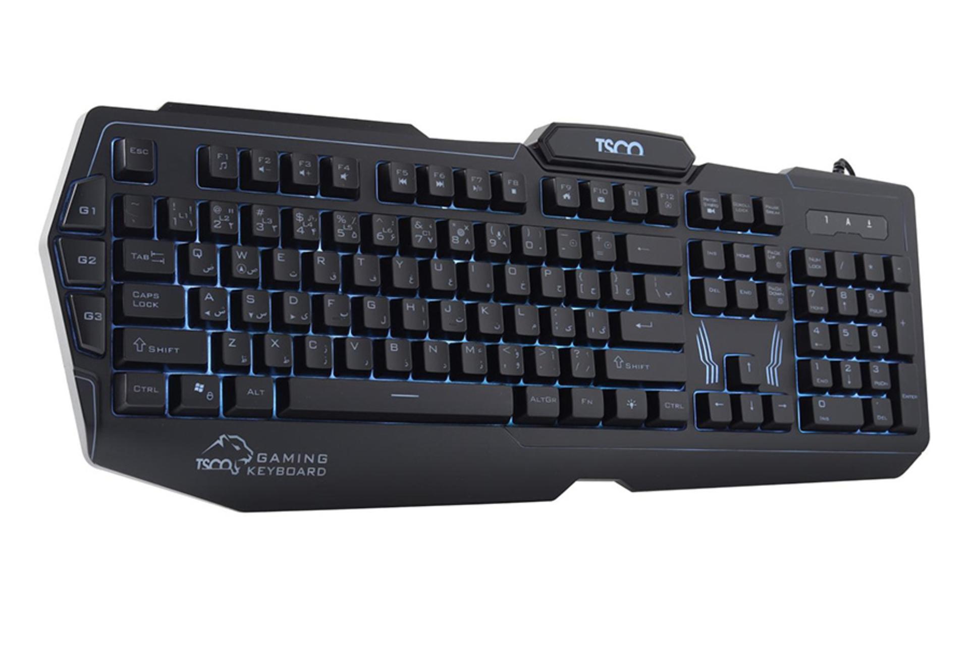 نمای نیمرخ کیبورد تسکو TK-8121L