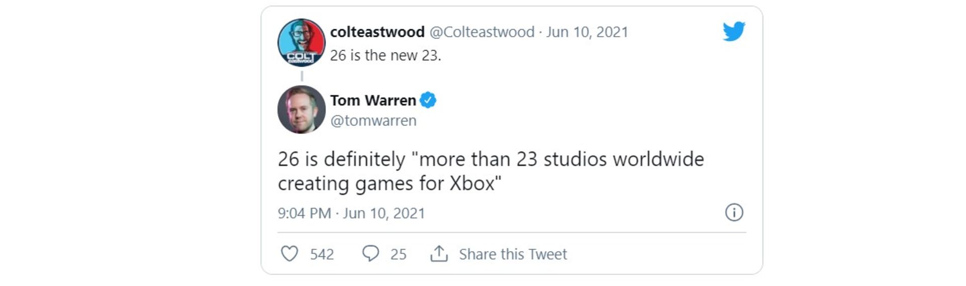 توییت تام وارن در مورد استودیوهای جدید مایکروسافت