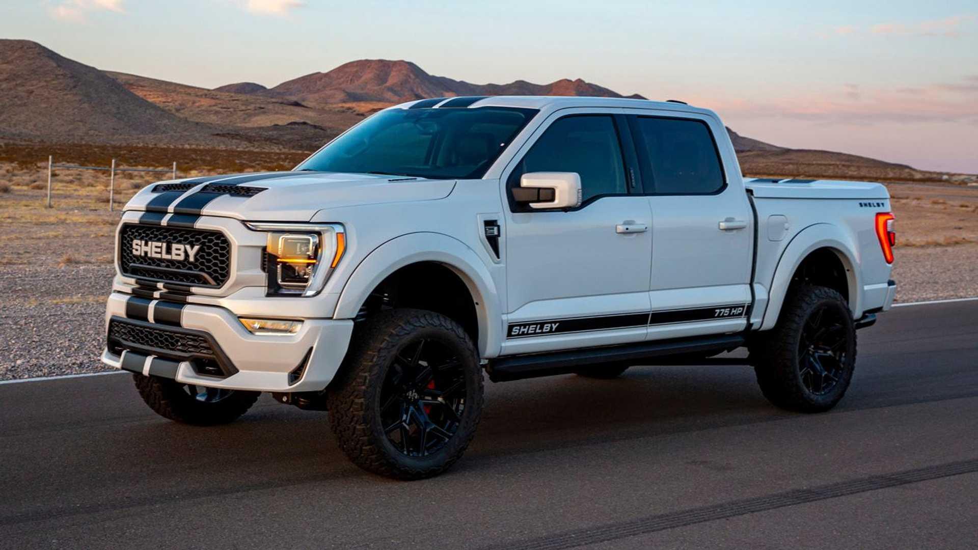 نمای سه چهارم وانت پیکاپ شلبی اف 150 / 2021 Shelby F-150 مبتنی بر فورد / Ford