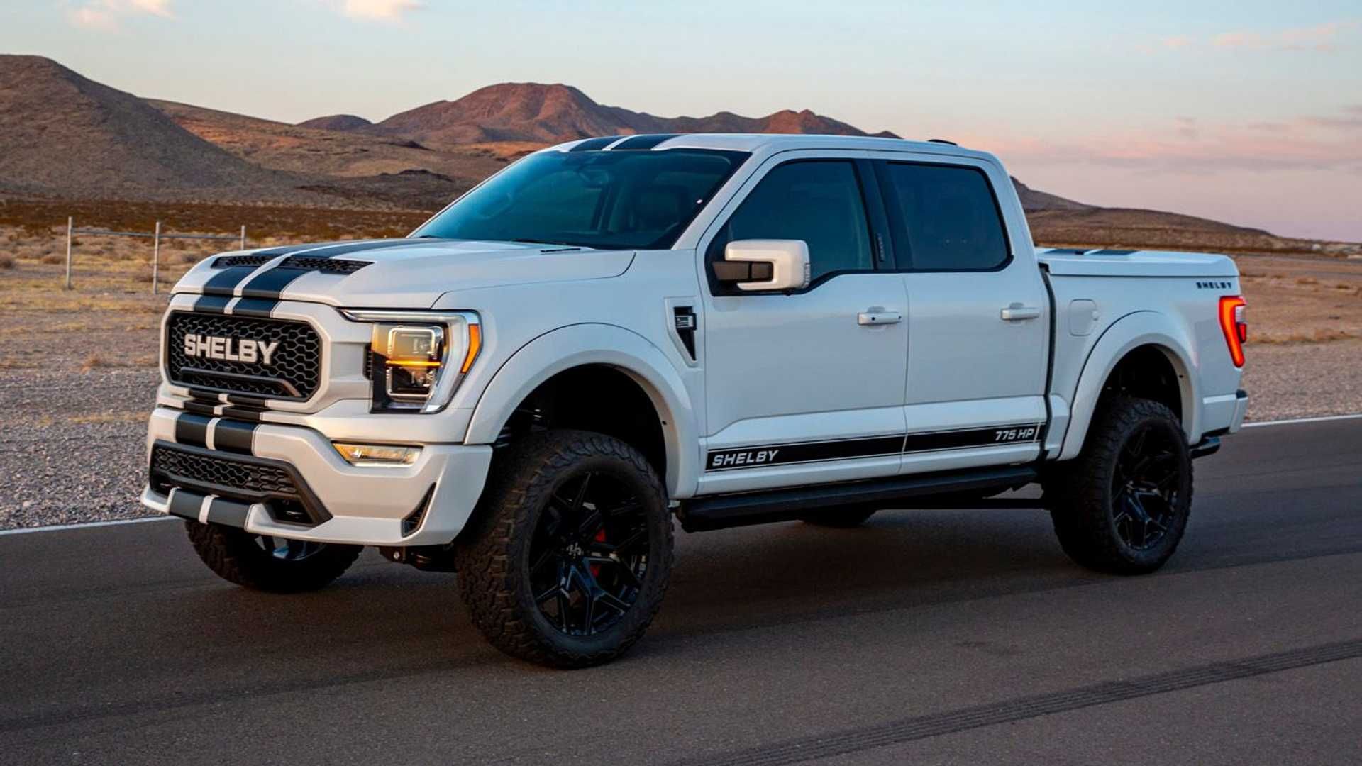 نمای سه چهارم وانت پیکاپ شلبی اف 150 / 2021 Shelby F-150 مبتنی بر فورد / Ford
