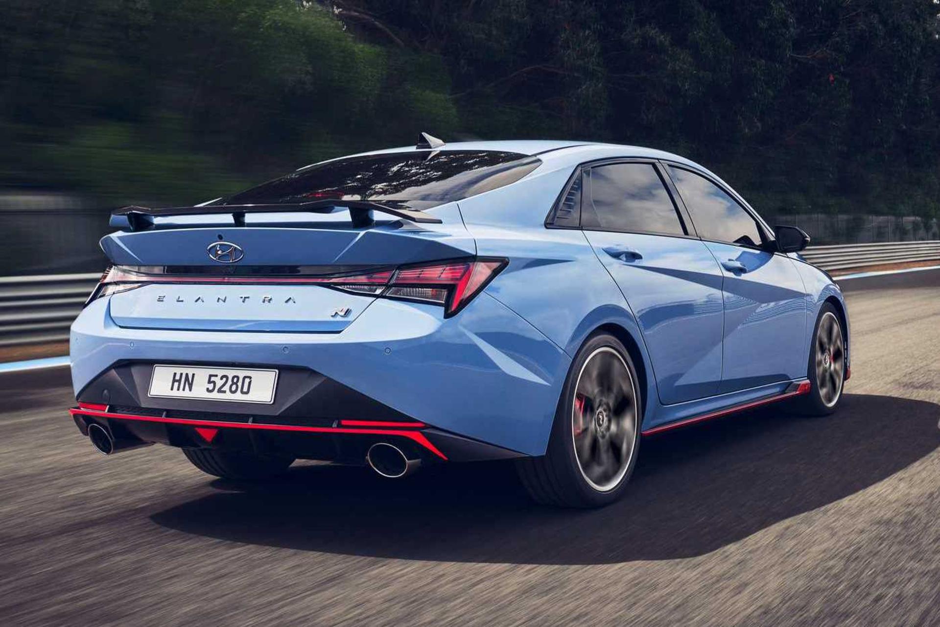 نمای پشت Hyundai Elantra N هیوندای الانترا 