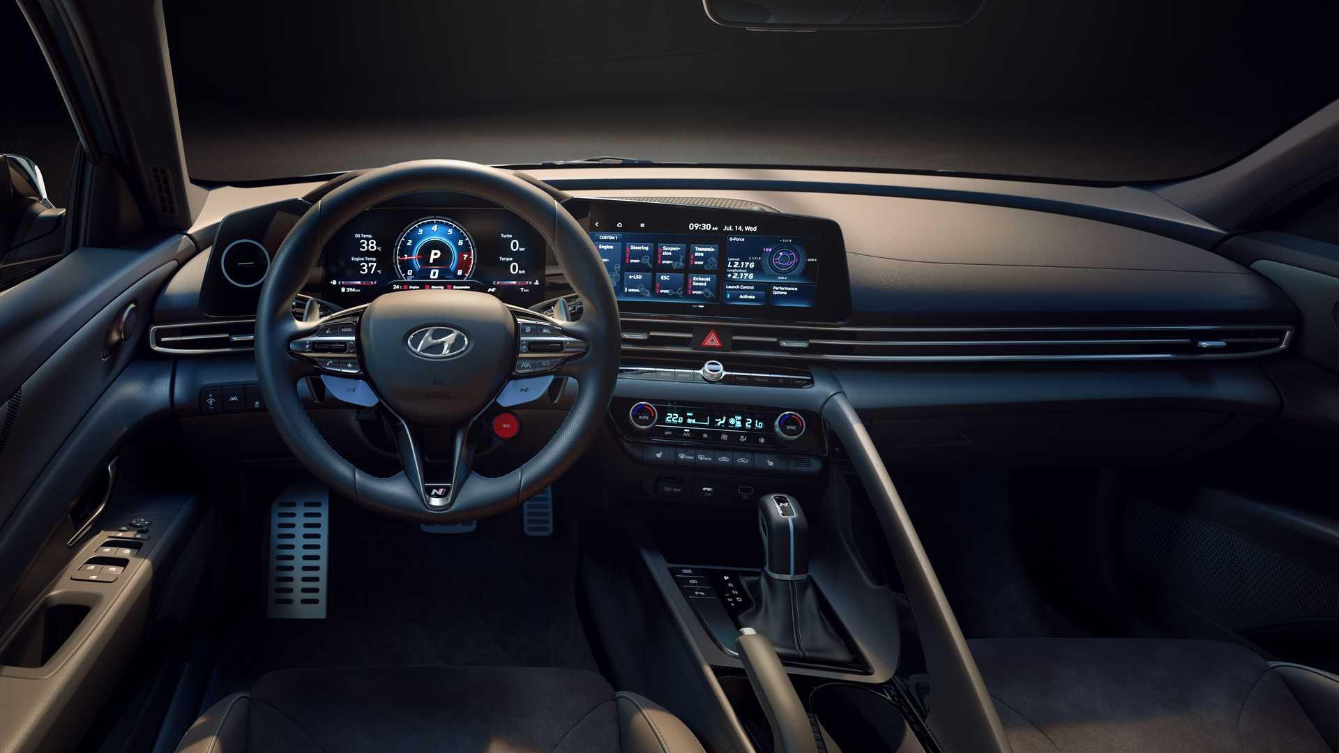 نمای داشبورد Hyundai Elantra N هیوندای الانترا 