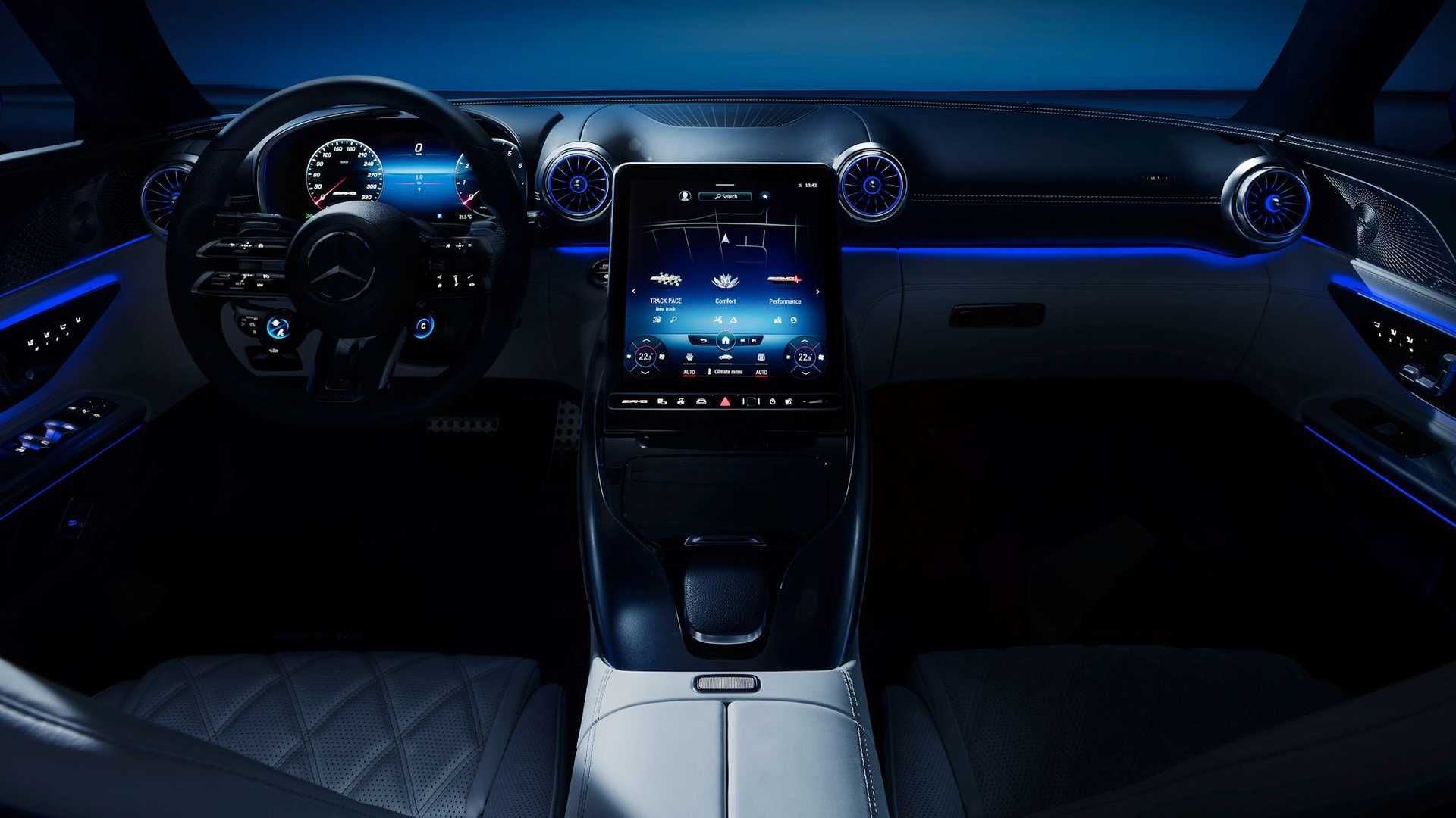 نمای جلو کابین نسل جدید مرسدس آ ام گ اس ال / 2022 Mercedes-AMG SL Interior