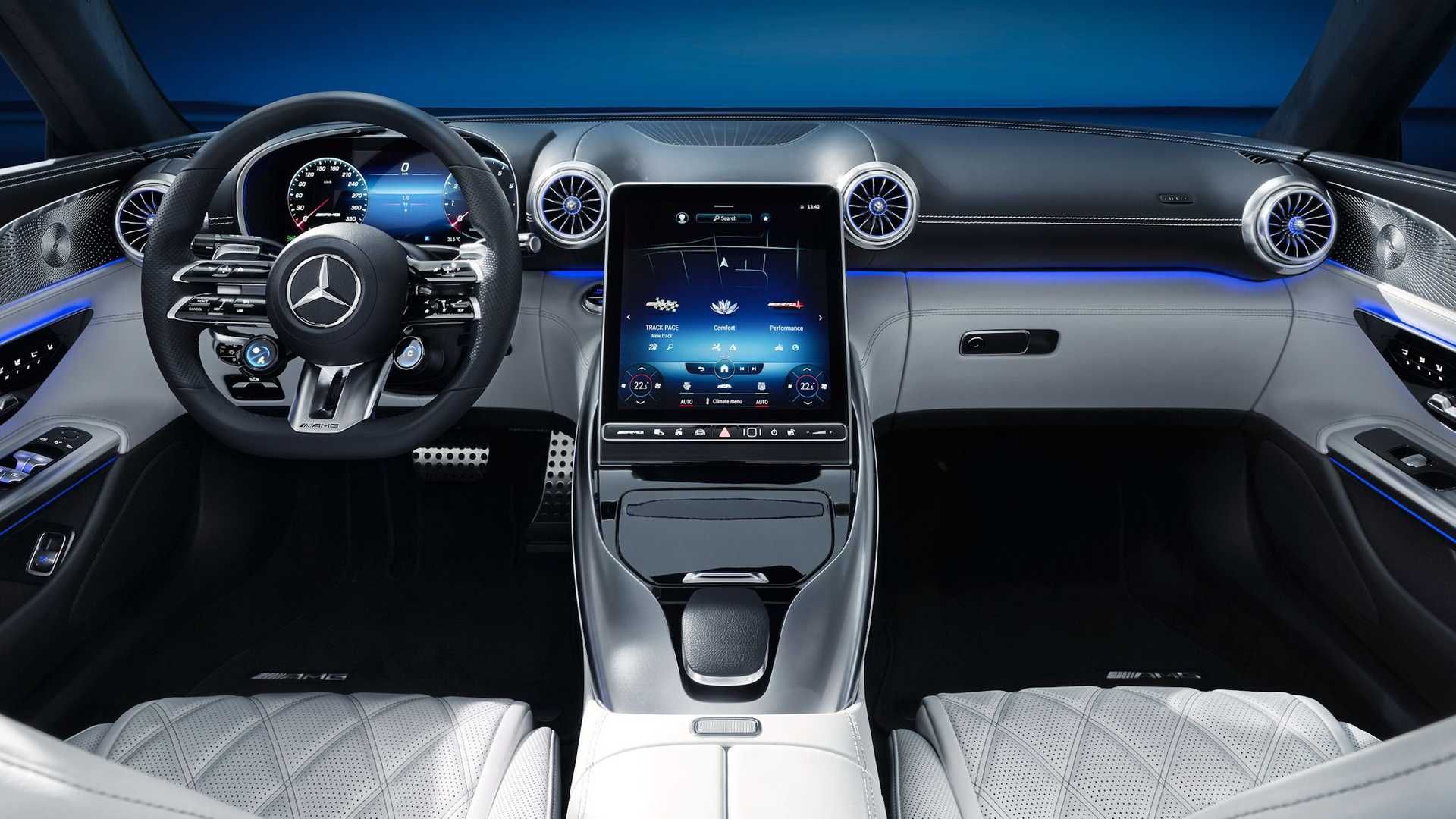 داشبورد و نمایشگر نسل جدید مرسدس آ ام گ اس ال / 2022 Mercedes-AMG SL Interior