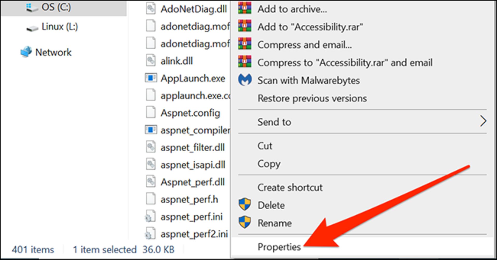 مشاهده نسخه NET Framework. در فایل اکسپلورر