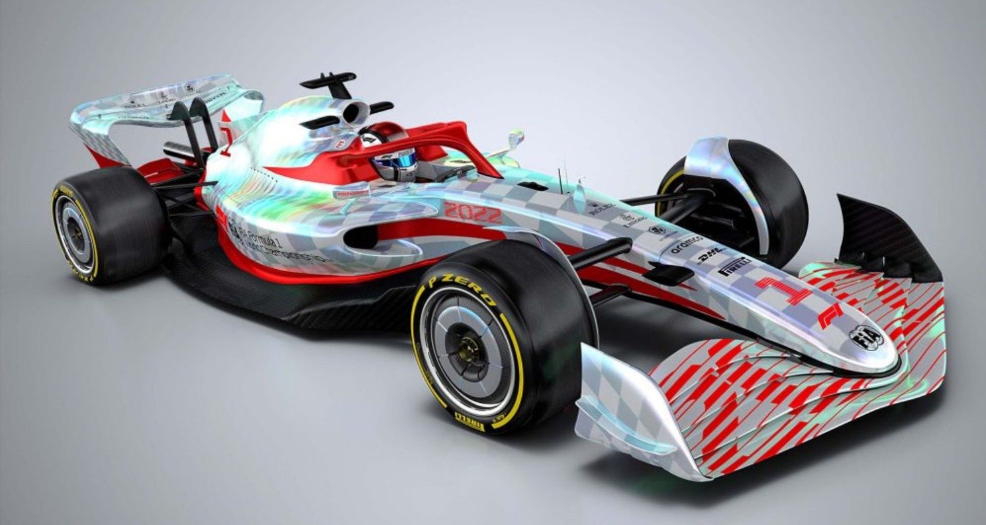 نمای جانبی خودرو فرمول یک formula one car 2022