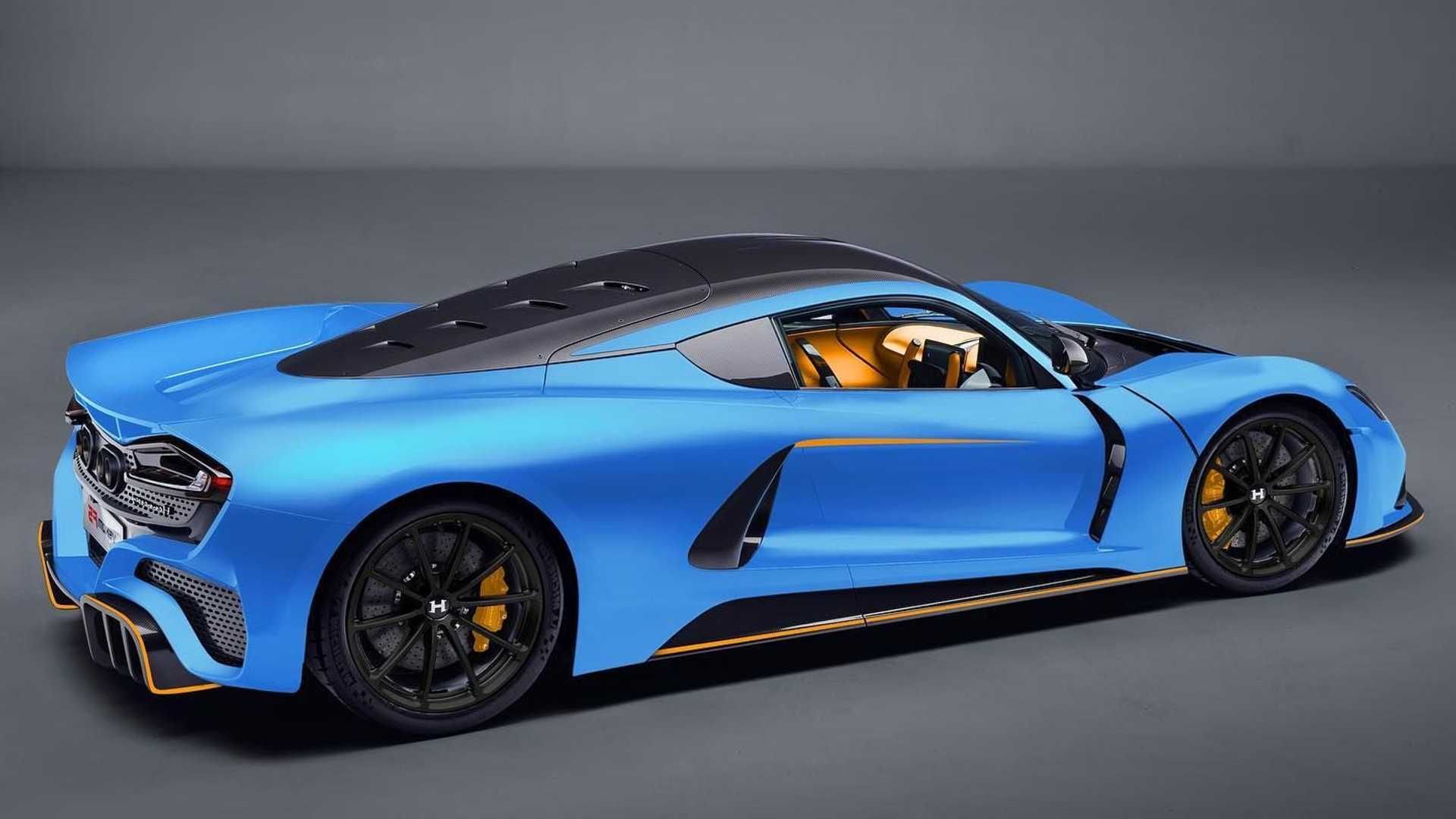 نمای بالا هنسی ونوم اف 5 / Hennessey Venom F5 آبی رنگ