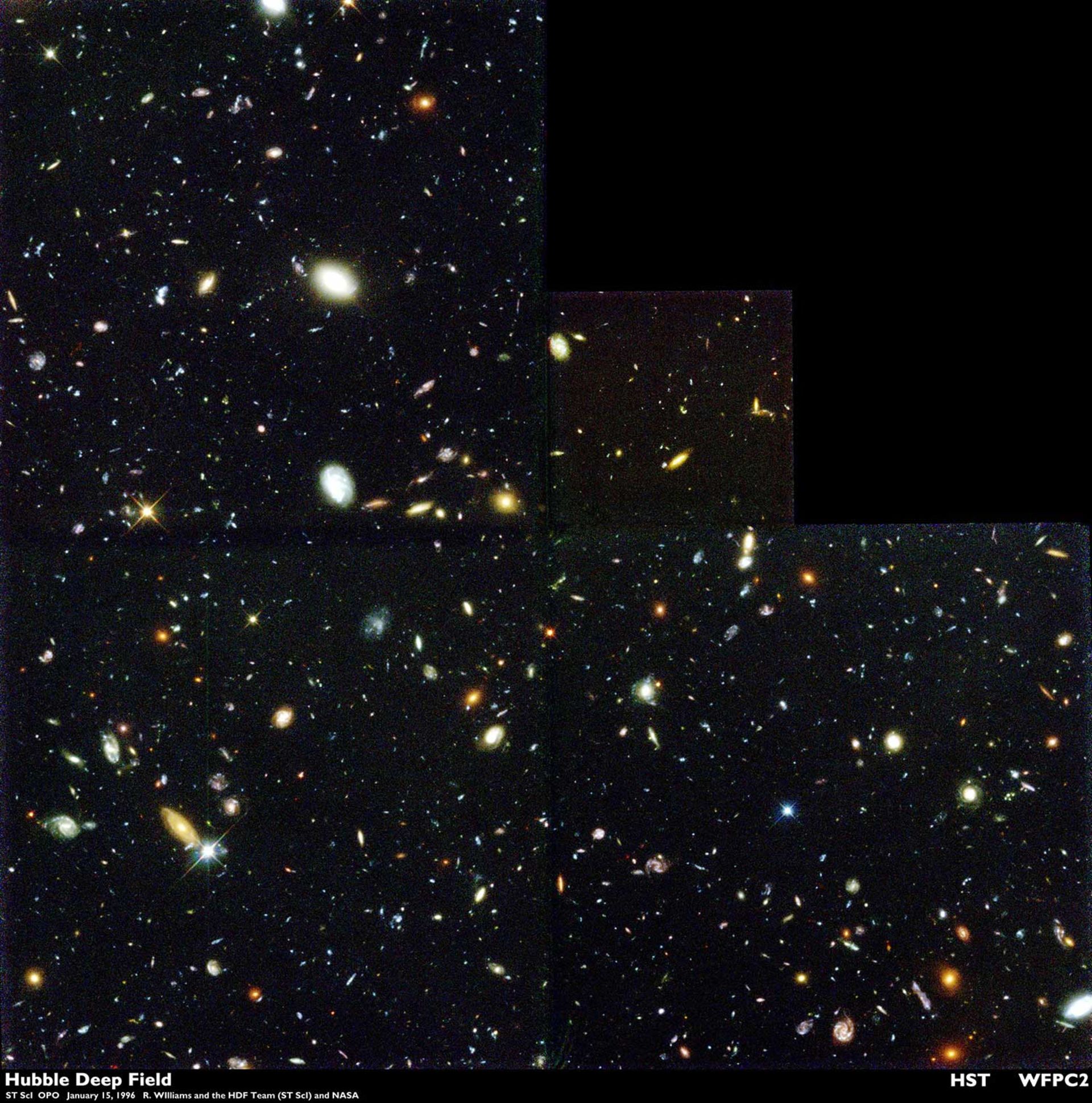 مرجع متخصصين ايران زمينه ژرف هابل (Hubble Deep Field)