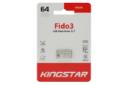 جعبه Kingstar Fido3 KS318 64GB / فلش مموری کینگ استار مدل Fido3 KS318 ظرفیت 64 گیگابایت نقره ای