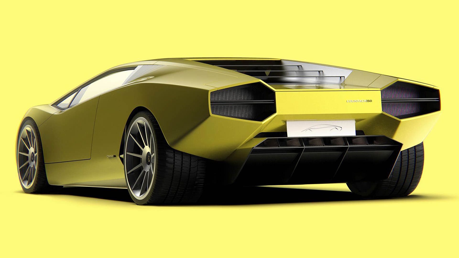 لامبورگینی کانتاش 50 اماجو / Lamborghini Countach 50 Omaggio زرد رنگ