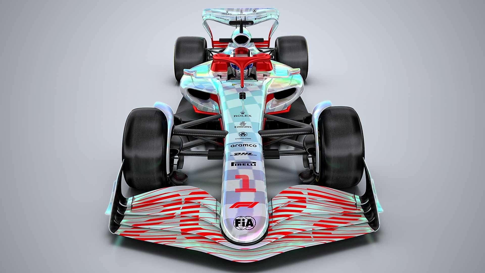 نمای جلو  خودرو فرمول یک formula one car 2022