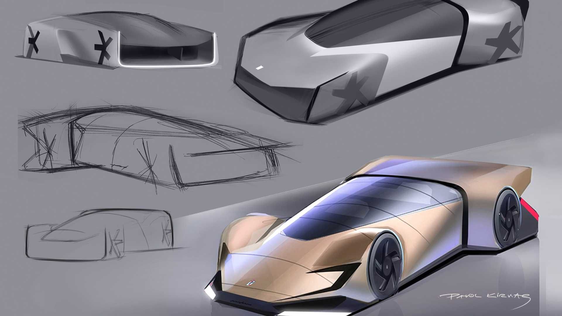 طرح های اولیه خودروی مفهومی پینین فارینا تئوریما / Pininfarina Teorema Concept 