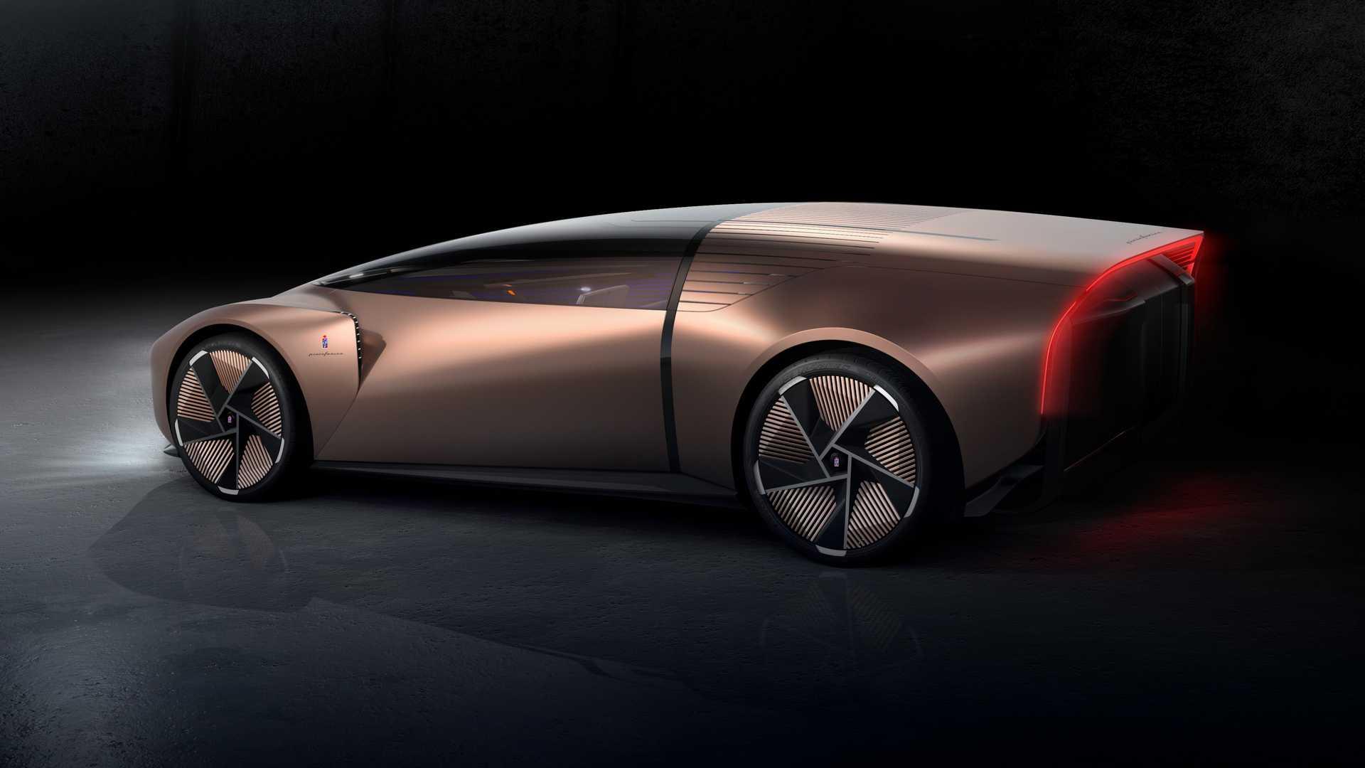 نمای جانبی خودروی مفهومی و برقی پینین فارینا تئوریما / Pininfarina Teorema Concept 