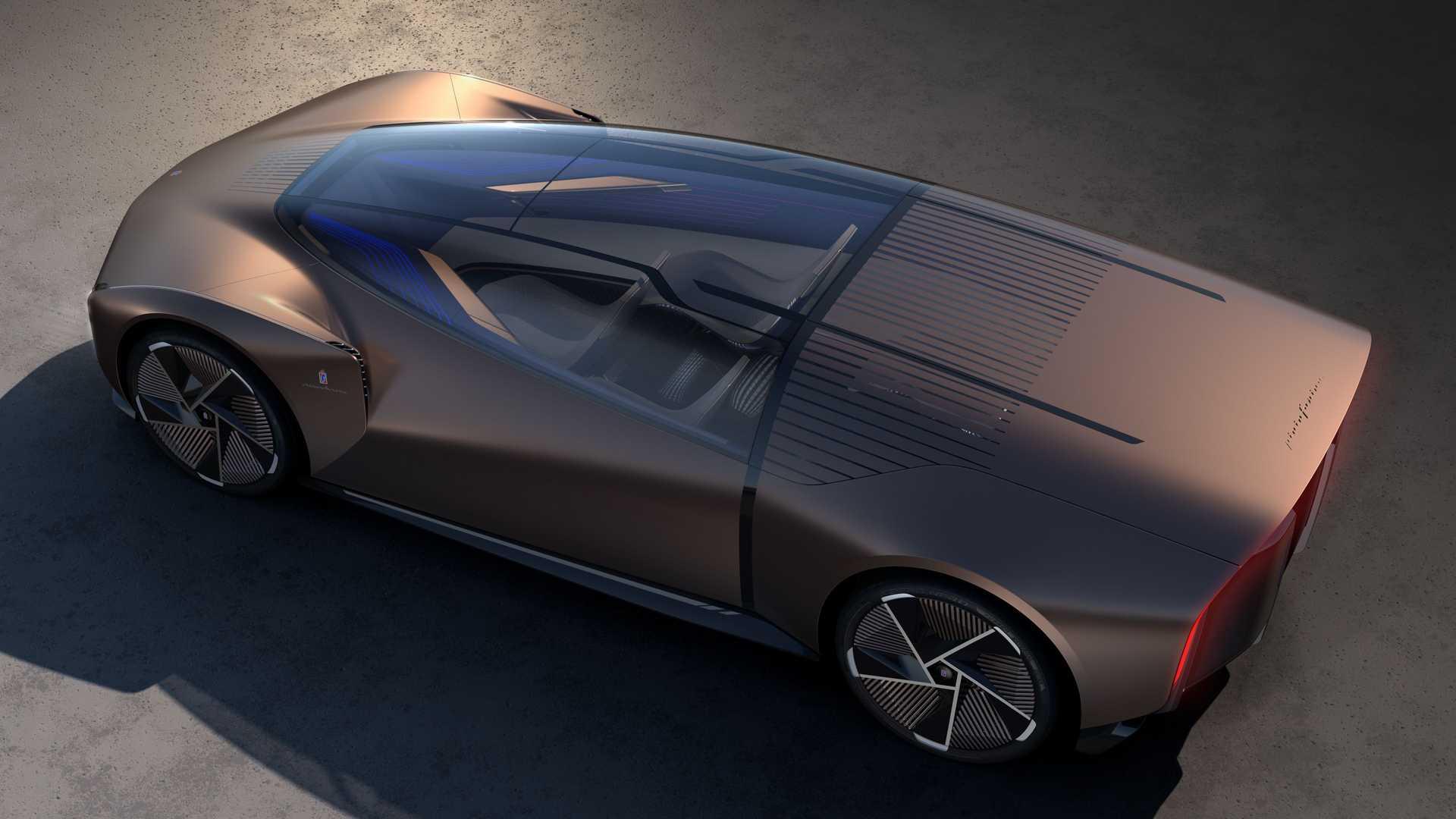 نمای بالا خودروی مفهومی و برقی پینین فارینا تئوریما / Pininfarina Teorema Concept 