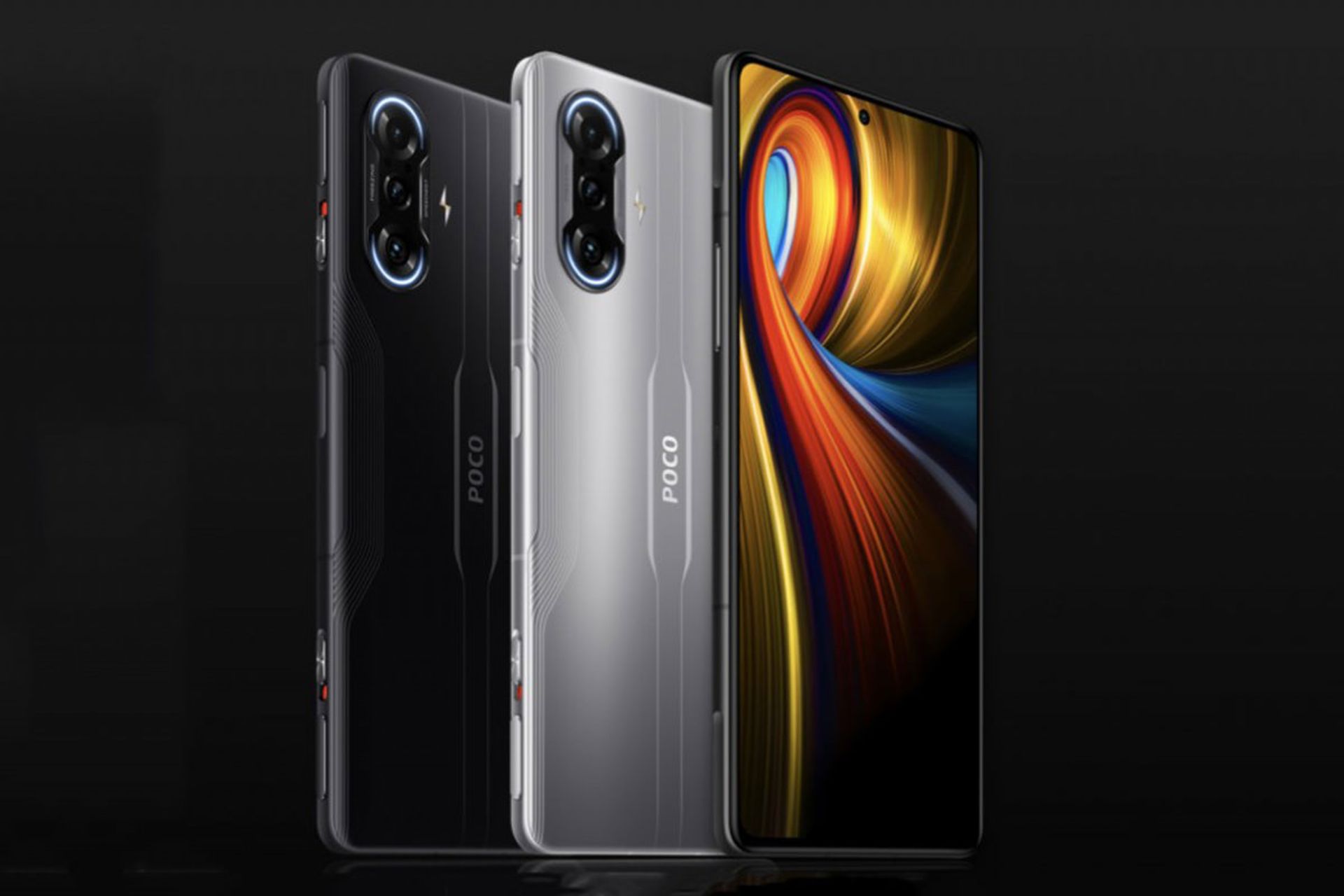 گوشی پوکو F3 جی تی در دو رنگ مشکی و نقره‌ای
