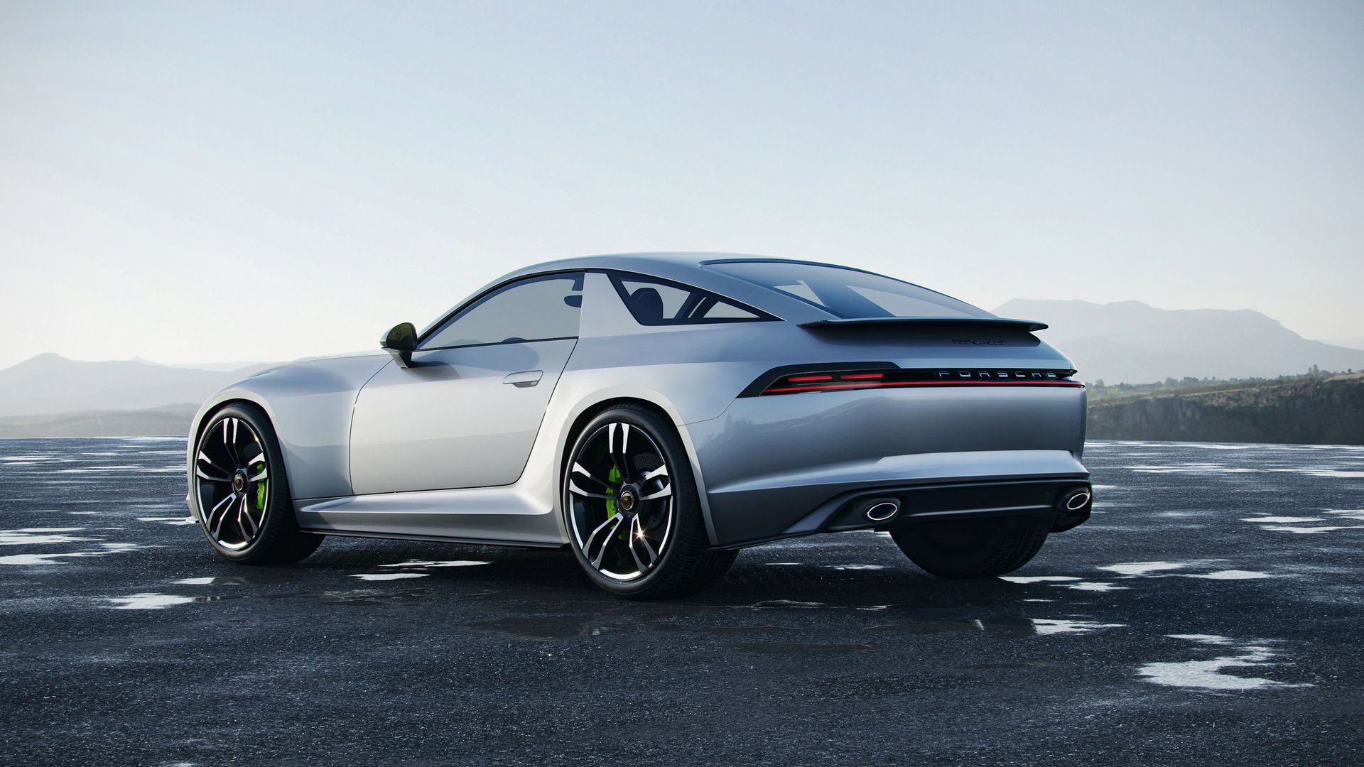 نمای سه چهارم عقب پورشه 928 برقی / Porsche 928 Coupe
