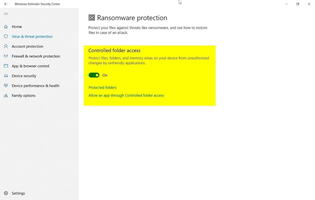 Protected folder