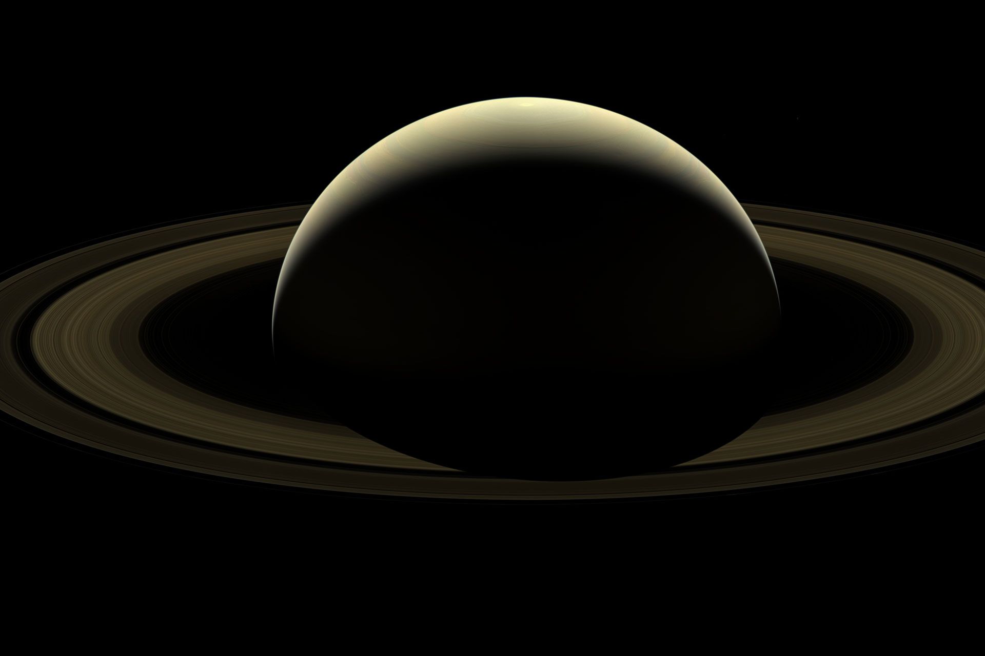 Cassini captured this image just two days before leaving Saturn