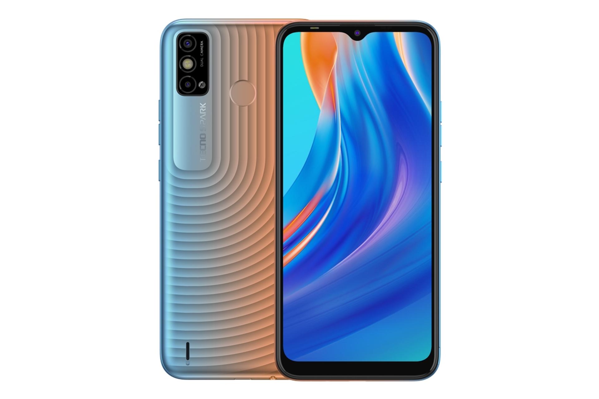 گوشی موبایل اسپارک گو 2021 تکنو Tecno Spark Go 2021 نارنجی و آبی