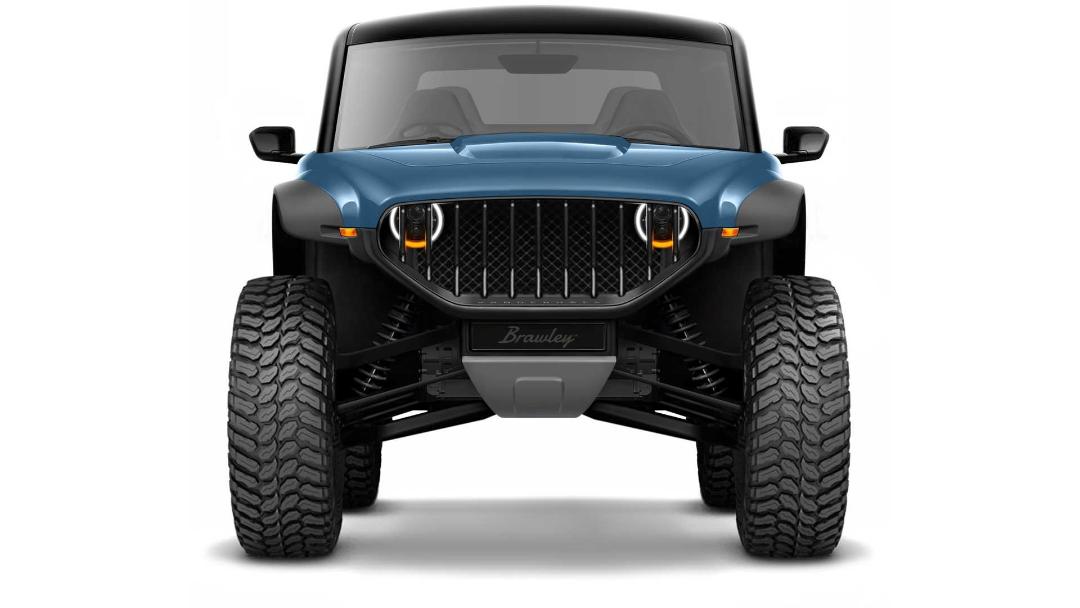 نمای جلو شاسی بلند برقی واندرهال برولی / Vanderhall Brawley EV Off-Roader